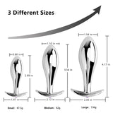 Anal Plug 3pcs Anal Toys with Luxurious Diamonds Anal Trainer Metal Butt Plug Prostate Massage Sex Toys for Couple, Adult Sex To