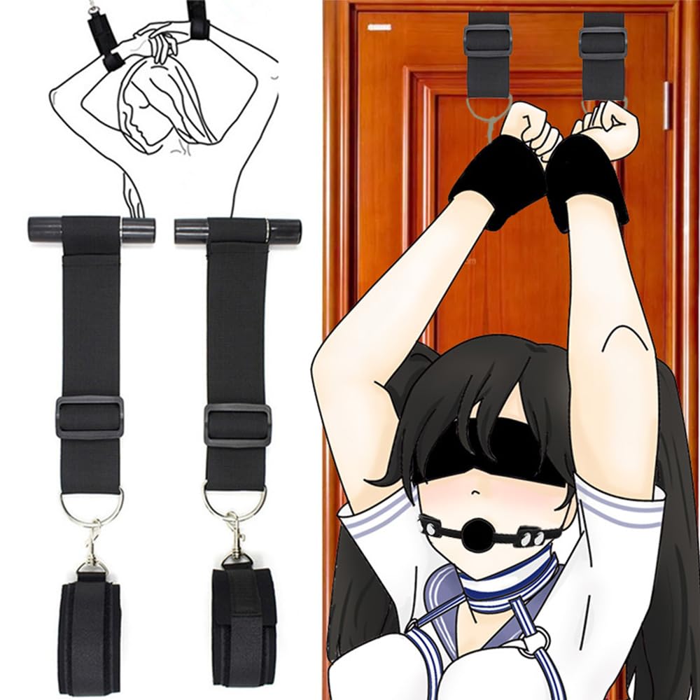 Door Hanging Sex Swing Accessory BDSM Slave Erotic Bondage Handcuff Restraint Rope Sex Swings Straps for Women Adult Couples Sex