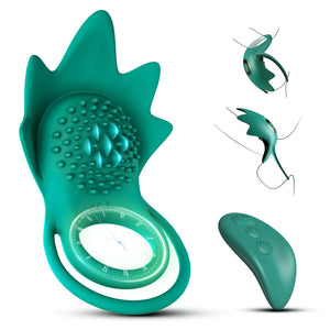 Vibrating Cock Ring Sex Toys - Penis Ring Sex Toy Vibrator with 10 Vibration Modes & USB Rechargeable, Silicone Adult Sex Toys f