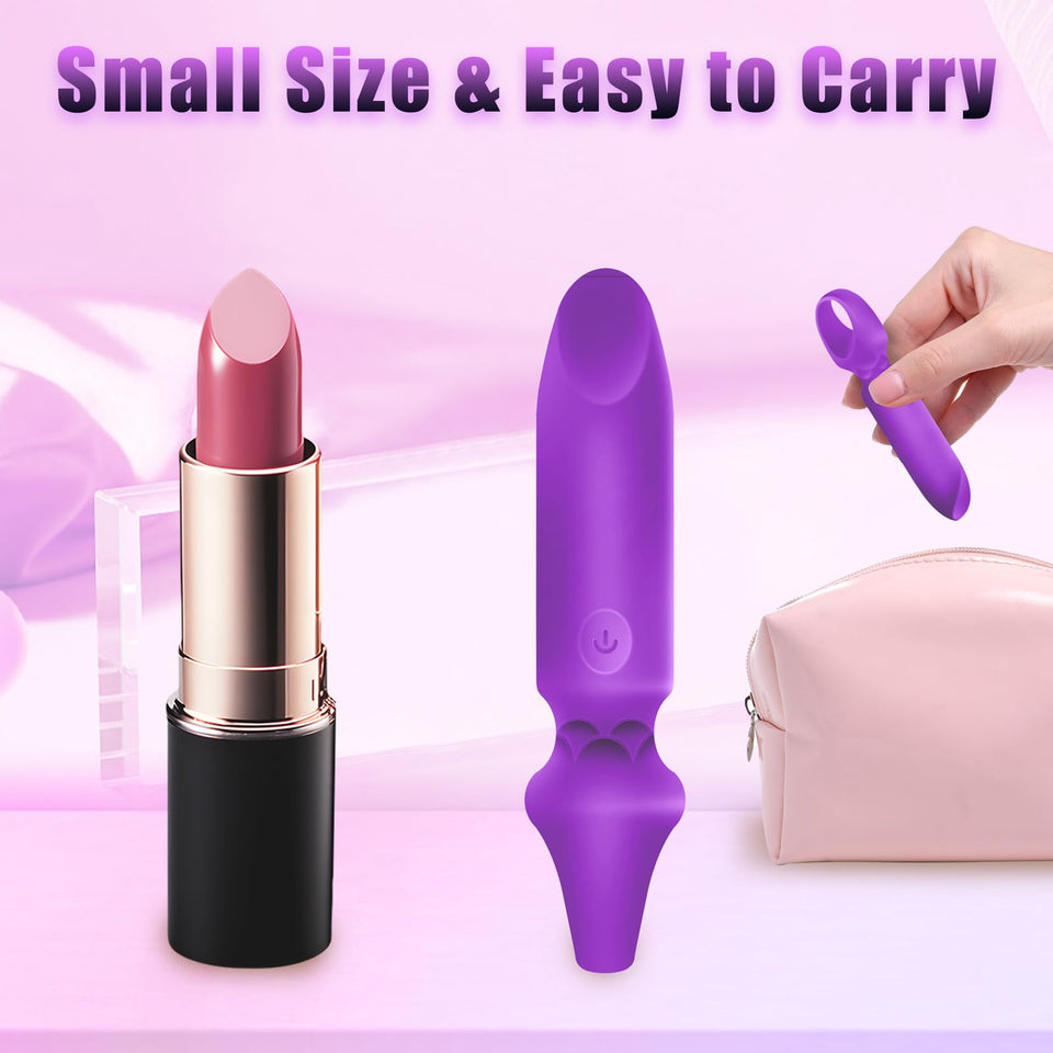LUKIKI Bullet Vibrator Adult Toy - Female Sex Toys with 10 Vibration Modes, Mini G Spot Vibrator for Nipple Clitoral Stimulation