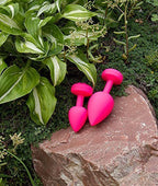 Gvibe Gplug Small Vibrating Butt Plug, Neon Rose