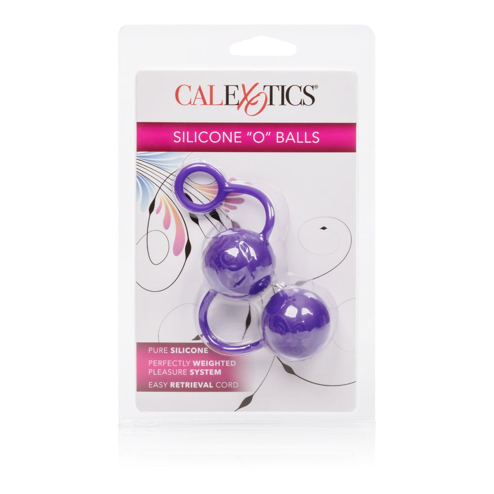 Calexotics Posh Silicone Aoa Balls - Ben Wa Kegel Weights - Pelvic Floor Exercise - Adult Sex Toys - Purple