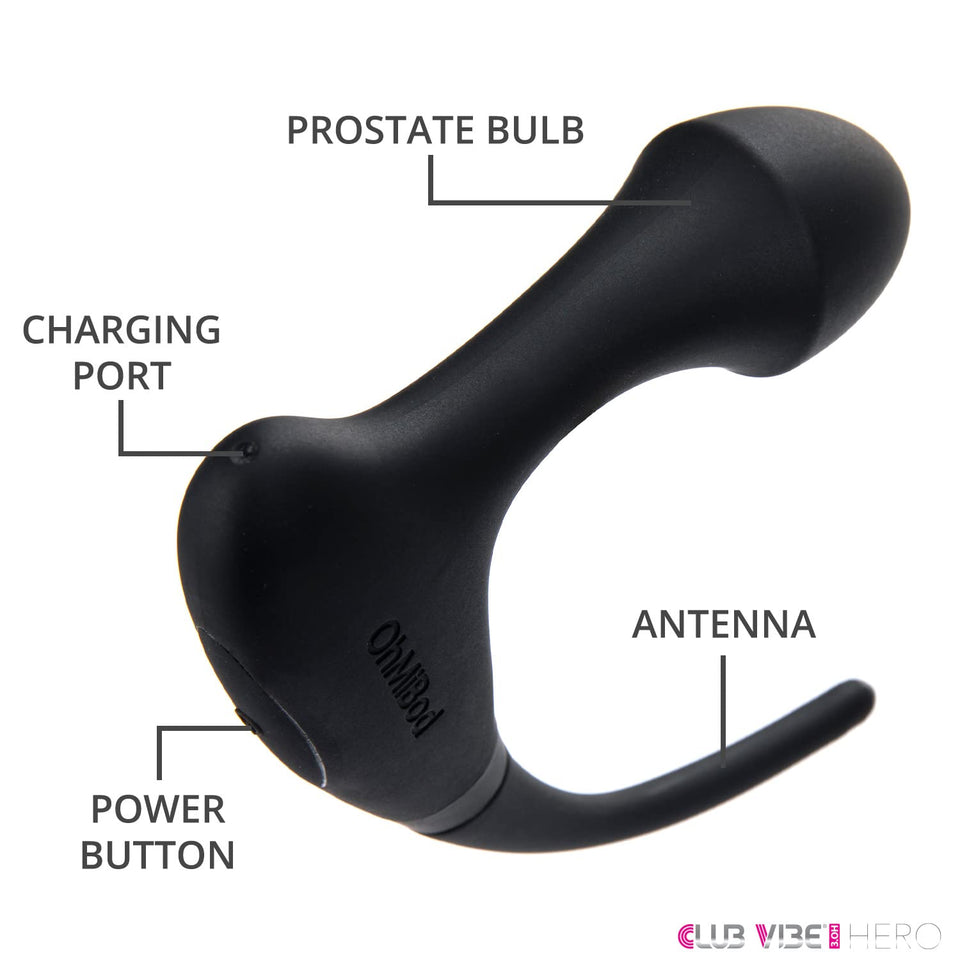 Ohmibod Club Vibe 3.Oh Hero Wearable Anal Vibrator - Wireless Remote Control Vibrating Butt Plug - Personal Massager For Women -