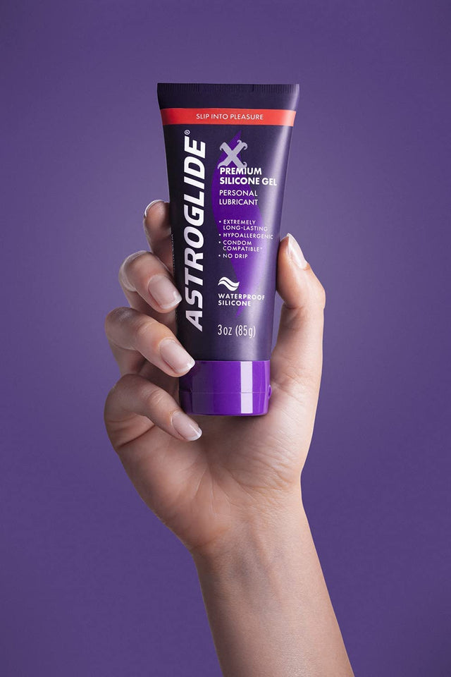 Astroglide X Silicone Based Sex Lube Gel (3 oz.) | Waterproof & Long-Lasting Personal Lubricant Gel | Condom Safe | Not Made wit