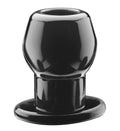 PerfectFit Brand Tunnel Plug, Hollow Butt Plug, PFBlend, TPR/Silicone, Three Sizes, Use for Anal Training, Black, Large