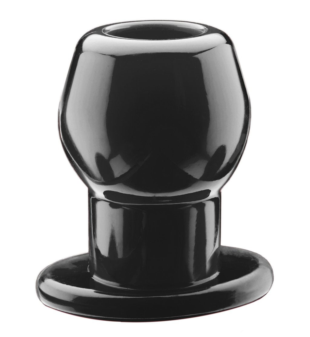 PerfectFit Brand Tunnel Plug, Hollow Butt Plug, PFBlend, TPR/Silicone, Three Sizes, Use for Anal Training, Black, Large