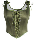 Scarlet Darkness Women Renaissance Corset Pirate Bustier Top Bodice Bodyshaper Army Green Size 6