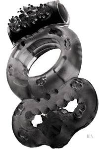 Macho Stallions Double Vibrating Ring  Black