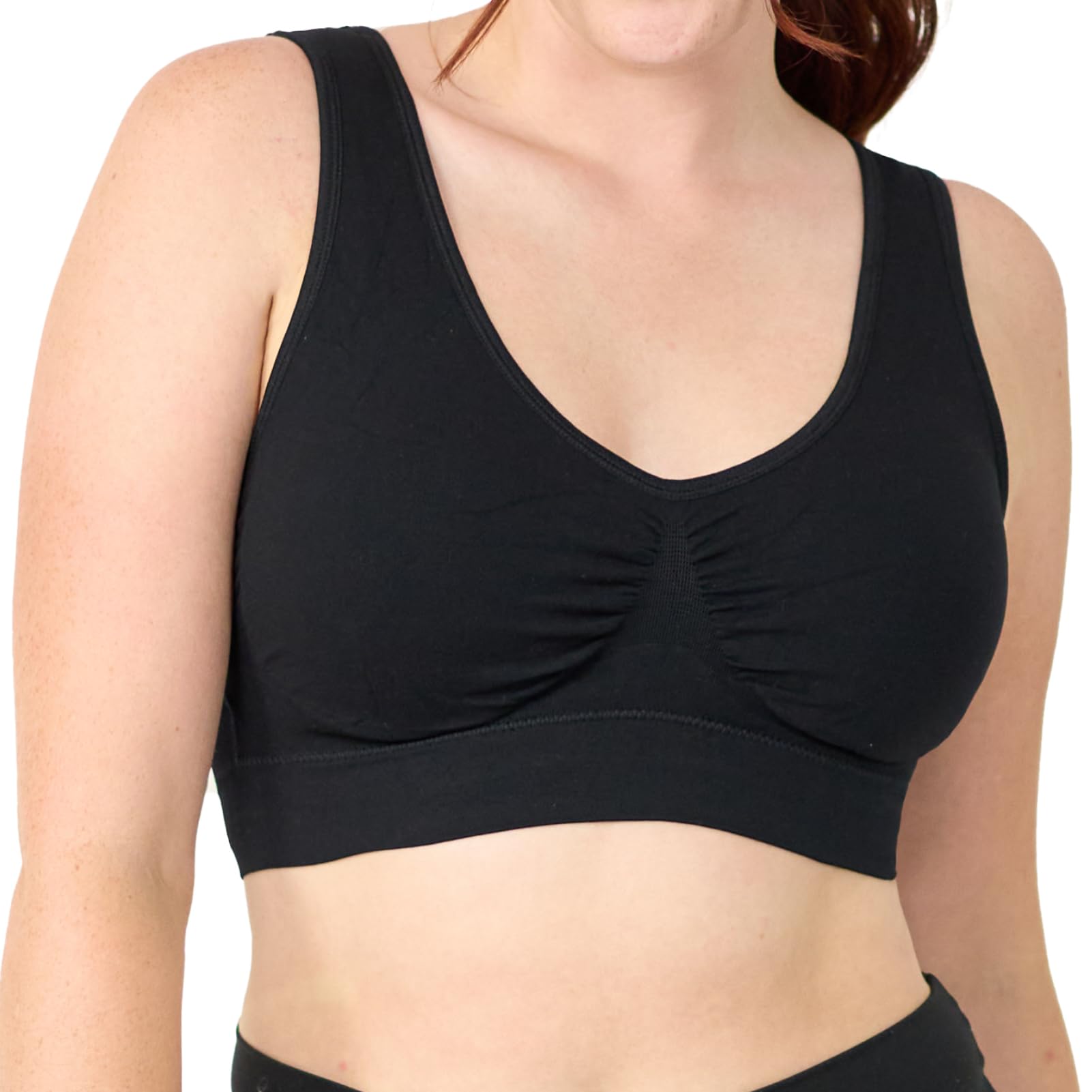Coobie Seamless Comfort Bra,Black,Medium