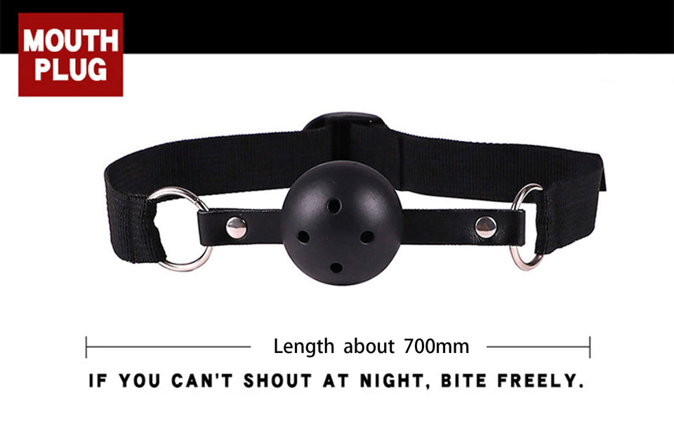 Bondage Kit Restraints Kit Sex Toys for Couples, BSDM Kits for Couples, BDSM Set, Adjustable Bondage Set Fuzzy Handcuffs Ball Ga