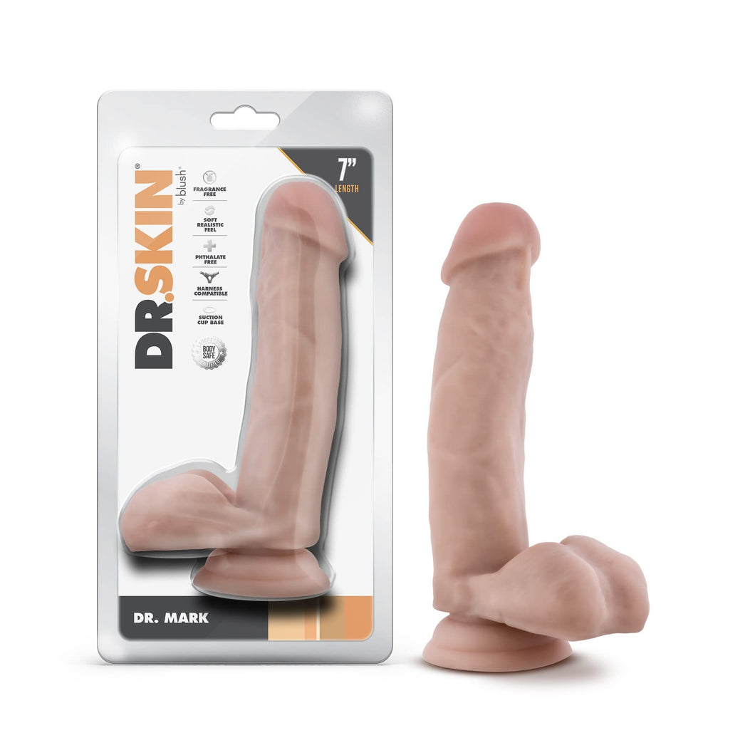 Dr. Skin Dr. Mark 7In Dildo W/ Balls Beige