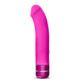 Blush Novelties Beau - 8.5 Inch Platinum Puria Silicone Deep Rumbly Vibrating Dildo - Curved for G Spot - IPX7 Waterproof - Ultr