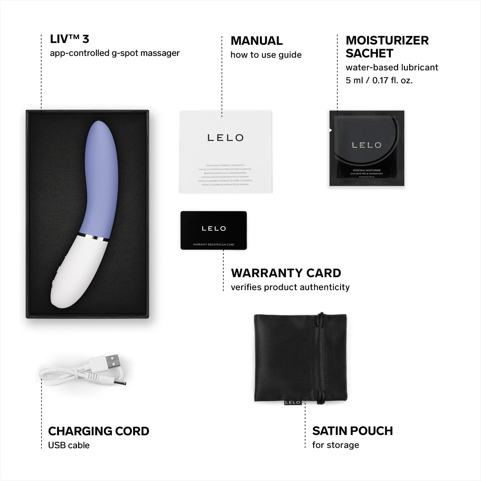 Lelo Liv 3 App G-Spot Vibrat Powder Blue