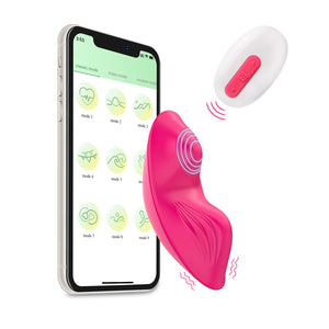 App Remote Control Wearable Panty Clitoral Vibrators, G Spot Butterfly Vibrators with 9 Vibration Massager, Waterproof Magnetic