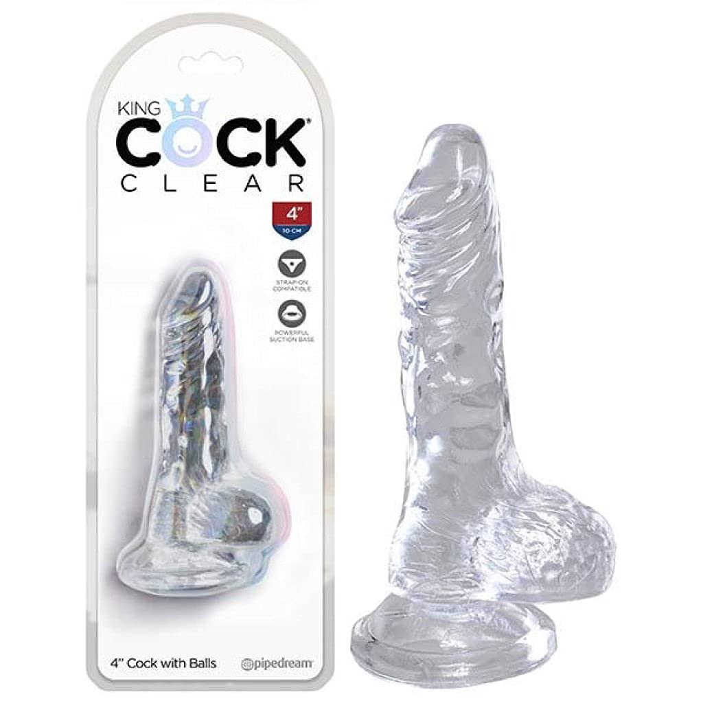 Pipedream Products King Cock Clear 4 Cock with Balls