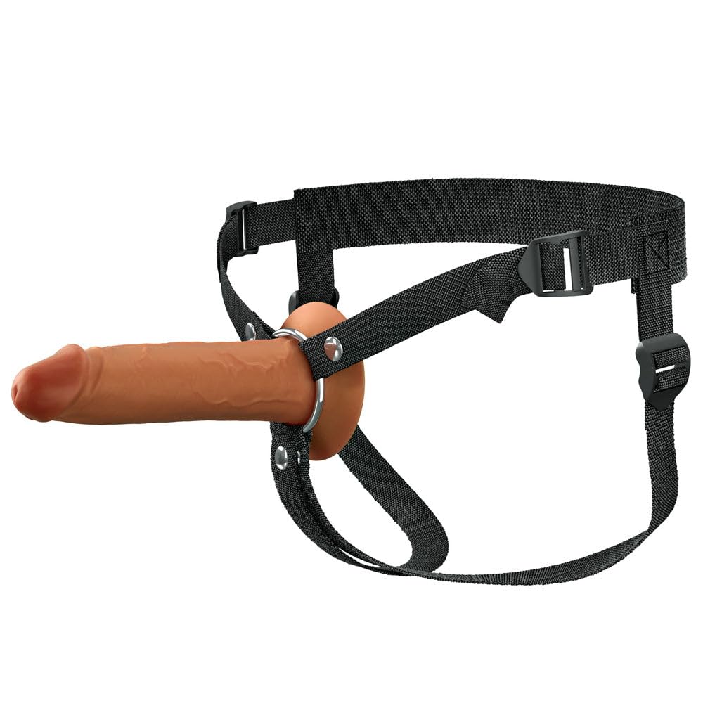 Fantasy X-Tensions Elite 7In Silicone Hollow Strap-On Dual Density - Brown