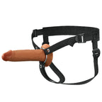 Fantasy X-Tensions Elite 7In Silicone Hollow Strap-On Dual Density - Brown