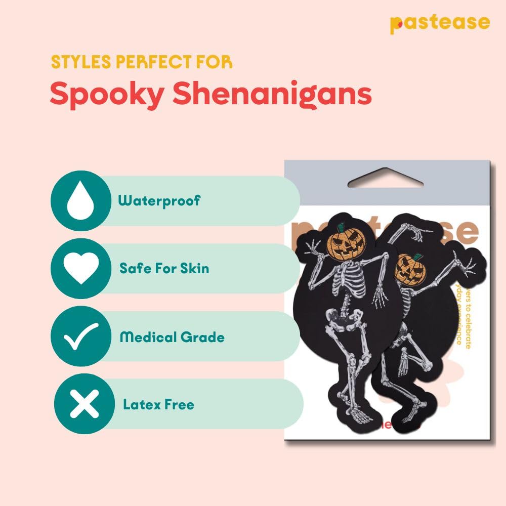 Pastease Dancing Skeletons W/ Pumpkin Heads