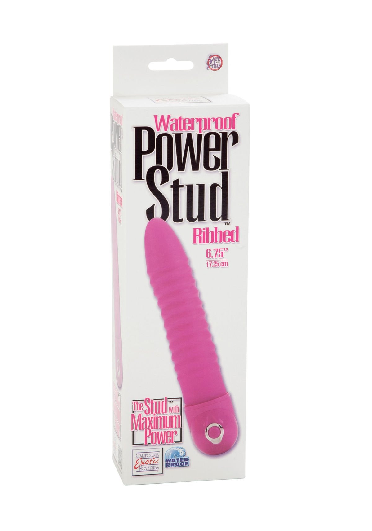 California Exotic Novelties Waterproof Power Stud Ribbed - Purple