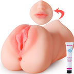 Male Masturbator Sex Toy for Men - ZEMALIA Men Sex Toy 3D Realistic Textured Butt Stroker with Heating Rod and Vibrating Bullet
