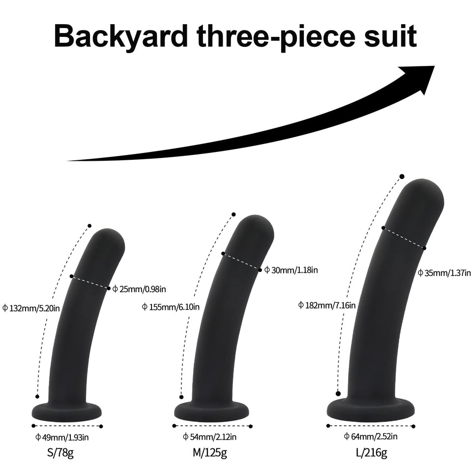 Anal Dildos Anal Plug Training Set,3 Sizes Silicone Butt Plug Anal Trainer Kit with Strong Suction Cup Base Anal Toys Sex Toys f