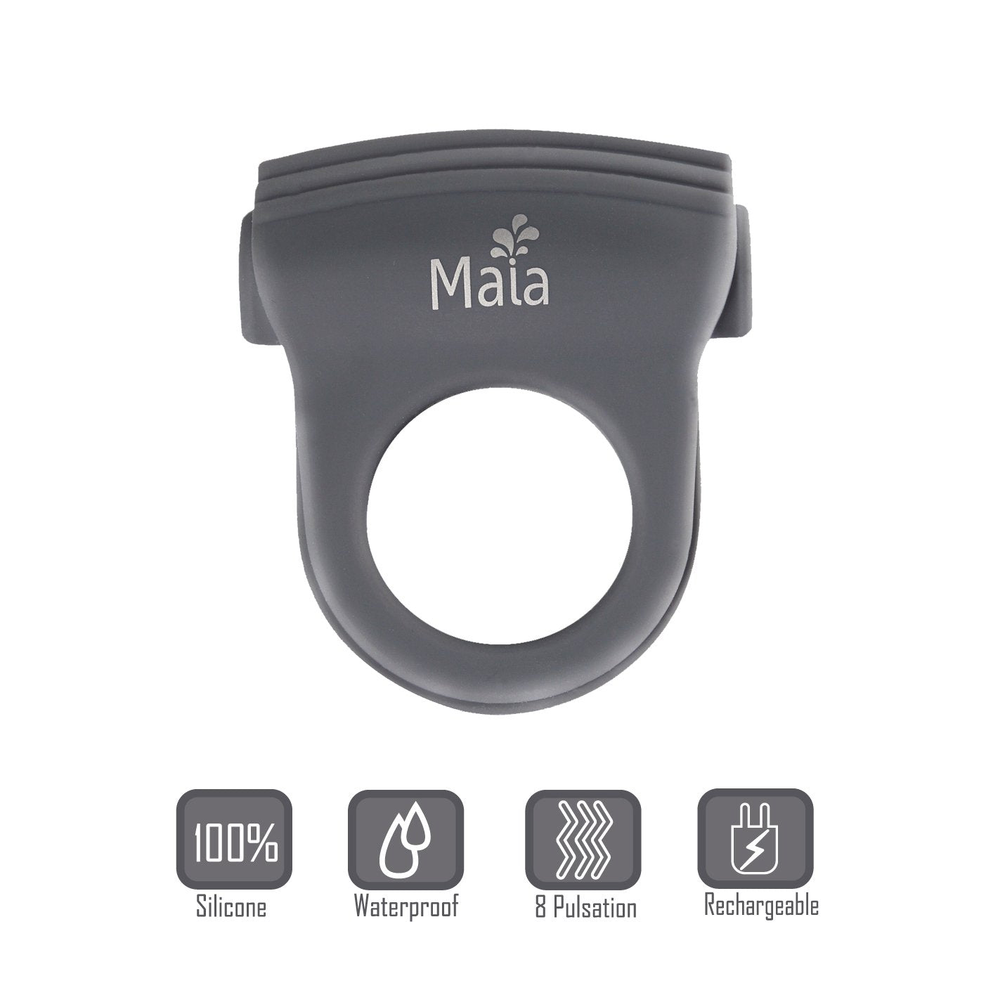 Maia 8 Pulsation Vibrating Cock Ring-Delayed Ejaculation Penis Rechargeable Rings Sex Toys Mens Sex Delay Device