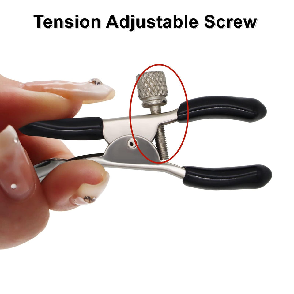 Adjustable Metal Nipple Clamps, Non-Piercing Adjustable Nipple Clitoris Clamps On Nipple Rings Decorative Clip, BDSM Adult Sex T