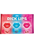 Hott Products Dick Lips Edible Gummy Cock Rings, Strawberry/Blueberry & Cherry, 3.17 Ounce