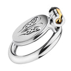 Stainless Steel Male Chastity Device Cock Cage Smooth Metal Bondage Locked Penis Exercise Cage Sex Toy for Men Couple (1.96 Inch