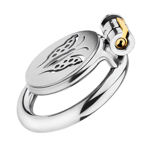 Stainless Steel Male Chastity Device Cock Cage Smooth Metal Bondage Locked Penis Exercise Cage Sex Toy for Men Couple (1.96 Inch