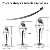 Anal Butt Plug, 3Pcs Set Safety Metal Anal Butt Plug Sex Toys with Crystal Diamond Beginner Anal Toys for Adult Unisex (Purple)