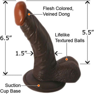 Afro Amer Whopper 6.5In Dong W/Balls