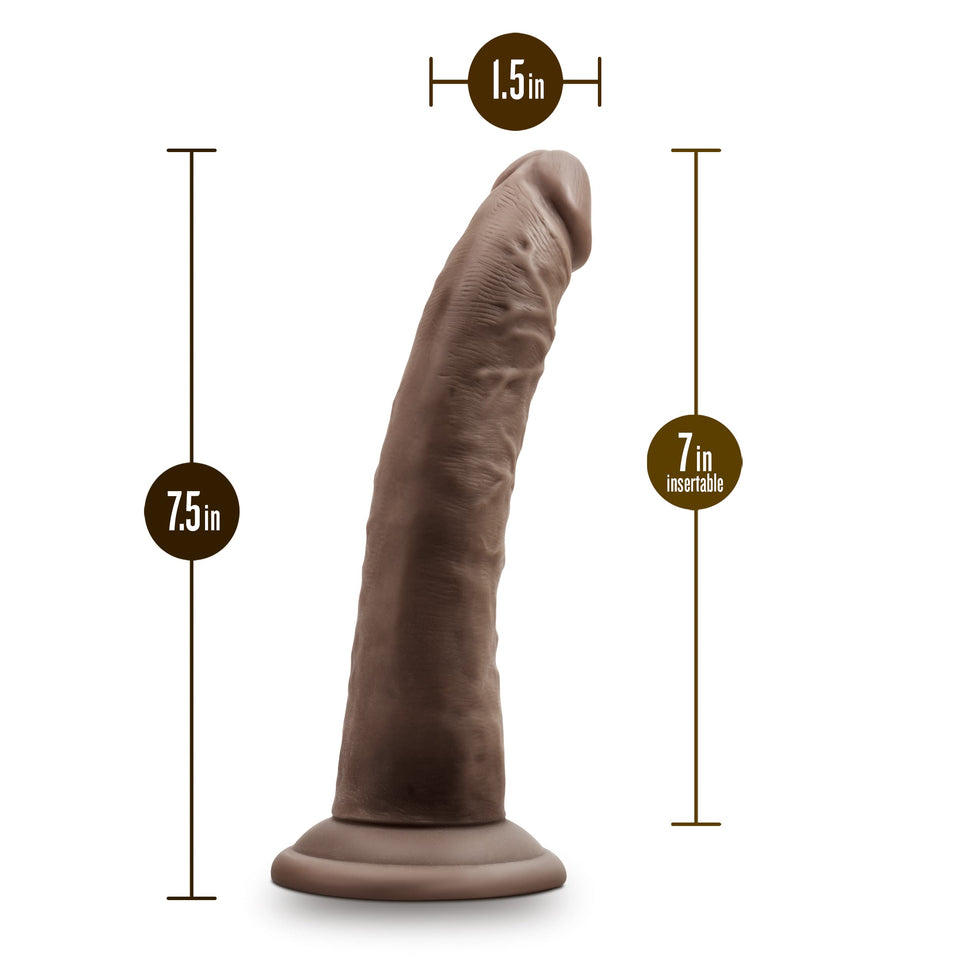 Dr. Skin Plus 7In Posable Dildo Chocolat