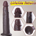 7.9in Thin Dildo for Beginners, Small Anal Dildo Without Balls, Soft Realistic Silicone Dildo with Soft Head, Strap On Dildo wit