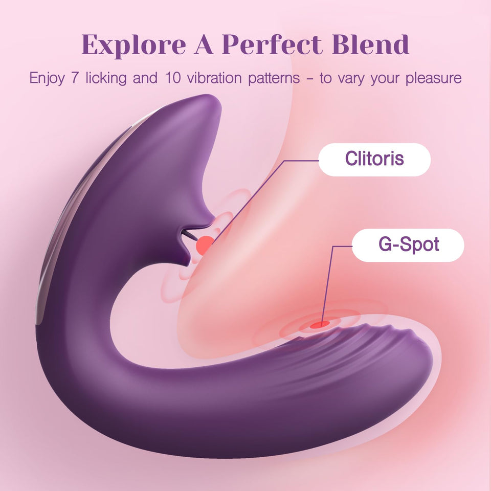 Tracy 's Dog Clitoral Licking G Spot Vibrator, Tongue Adult Toys with Remote Control for Women Couple Play, Vibrating Sex Toy fo