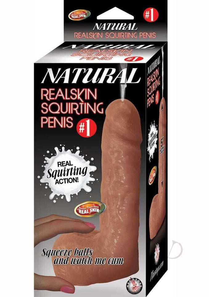 Nasstoys Natural Realskin 6 Inch Squirting Penis Dildo #1 Brown