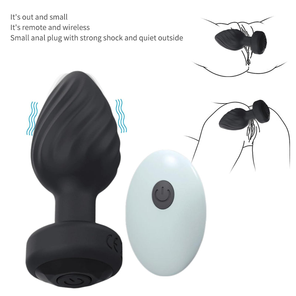 Wireless Remote Control Anal Plug - 10 Frequency Vibration, Rechargeable & Waterproof Adult Sex Toys for Men & Women, Butt Plug