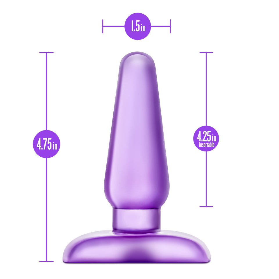 Blush Novelties Soft Beginner Medium Butt Plug - Anal Buttplug - Sex Toys For Women - Sex Toy For Men (Purple)