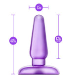 Blush Novelties Soft Beginner Medium Butt Plug - Anal Buttplug - Sex Toys For Women - Sex Toy For Men (Purple)