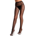Be Wicked Women'S Chevron Pattern Pantyhose, Black, One Size