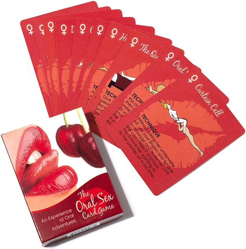 Sexual Position Poker - Foreplay Card Game for Couples - Date Night Fun to Enhance Intimacy - Bedroom Battle (Oral Sex)