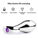 Anal Plug 3pcs Anal Toys with Luxurious Diamonds Anal Trainer Metal Butt Plug Prostate Massage Sex Toys for Couple, Adult Sex To