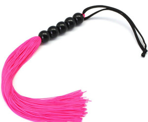 Rubber Sex Flogger Whip - SMspade Beginners Super Soft 15 Inch Flogger Whip for Sex Adult (Pink)