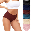 LEVAO Womens High Waist Seamless Underwear Full Coverage Breifs No Show Ladies Panties 6 Pack S-XXL
