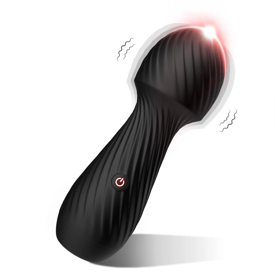 Mini Vibrator Wand, Sex Wand Vibrator Handheld Massager, Full Silicone Vibrator Women Sex Toys for Nipple Clitoral Stimulation,A