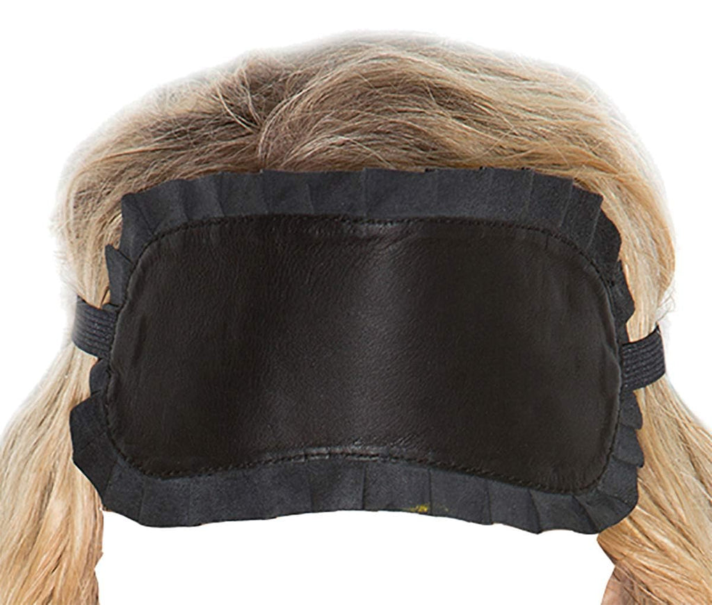 Leather Blindfold With Ruffle Trim Available Boxed