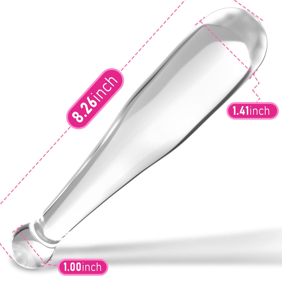 Glass Butt Plug Anal Dildo Pleasure G-spot Wand Baseball Bat Shaped Double Ended Dildo Prostate Massager Fetish Masturbation Sex
