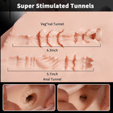 Sex Doll Realistic Male Sex Toys for Men Orgasm, Lifelike Pocket Pussy Ass Male Stroker Female Body Torso Love Doll, Adult Toys