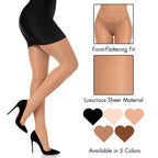 Opaque Sheer To Waist Tights With Cotton Crotch O/S Beige