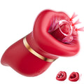 Vibrator Adult Sex Toys for Women - 4IN1 Mouth Suction Clitoral Liquid Silicone Vibrator 10 Tongue Licking 3 Sucking Nipple Suct